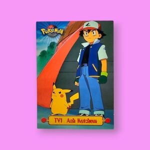 Pokemon 1999 TOPPS TV1 Ash Ketchum TV Animation Edition Card